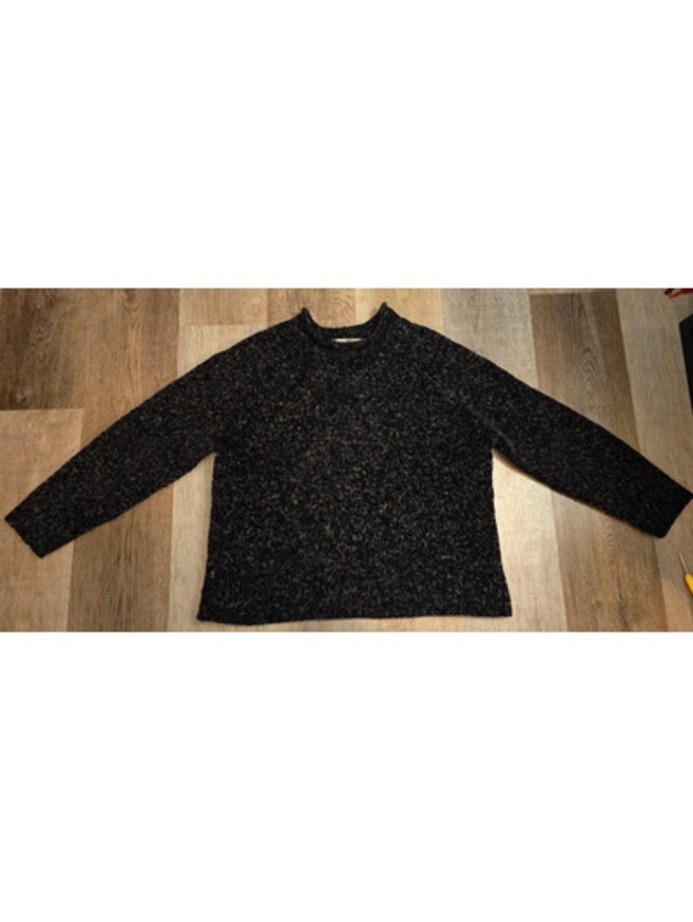 Vintage Carolyn Taylor Essentials Marled Bouclé Knit Crewneck Sweater - Medium